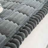 Soft Plush Ruffled-Edge Couch Throw