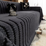 Soft Tufted Plush Velvet Couch Throw