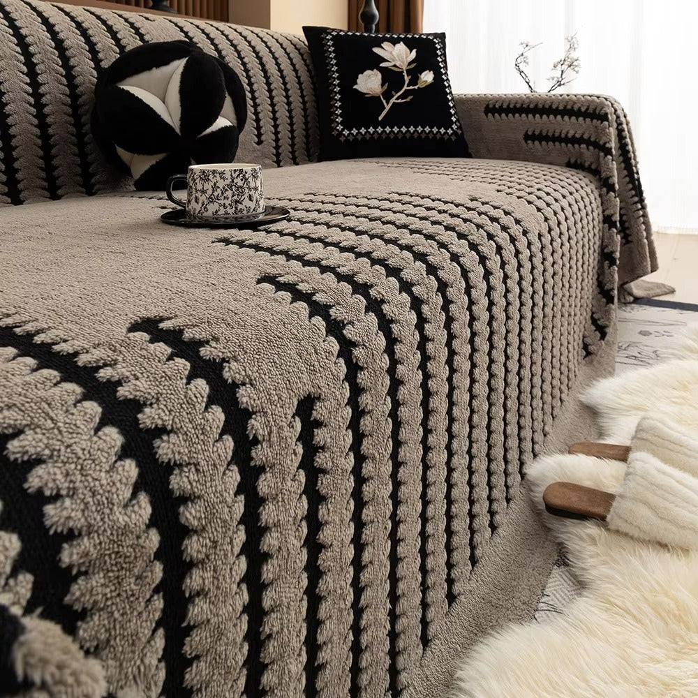 Soft Tufted Plush Velvet Couch Throw