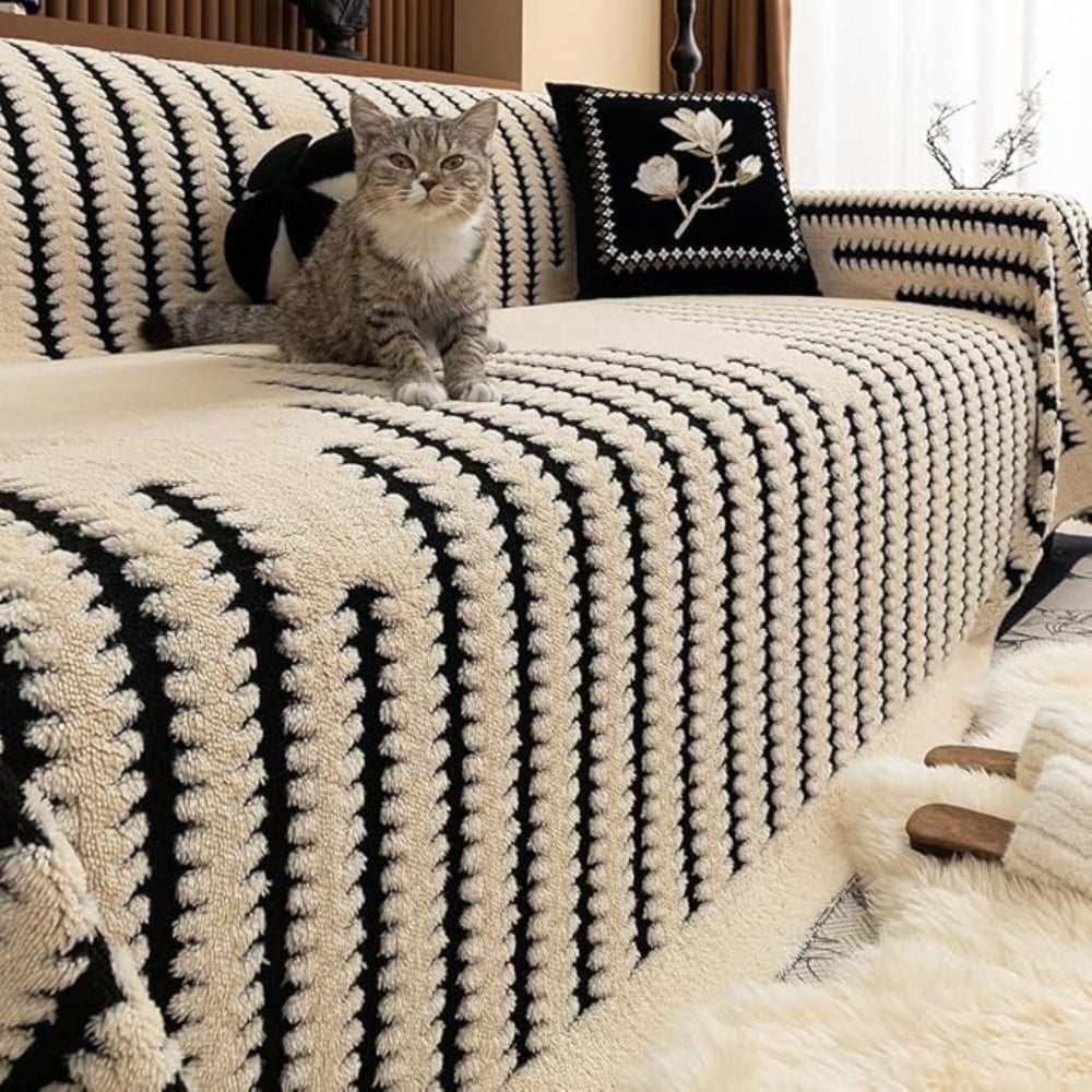 Soft Tufted Plush Velvet Couch Throw
