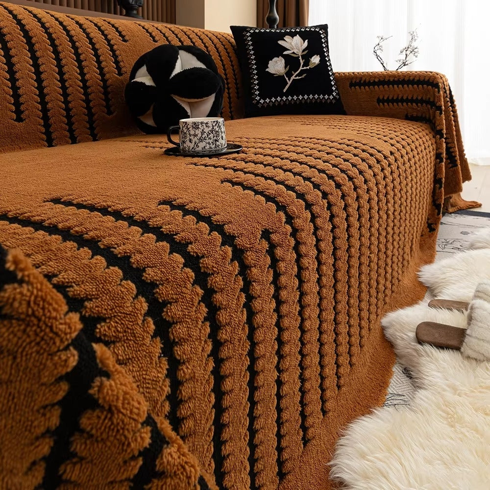 Soft Tufted Plush Velvet Couch Throw