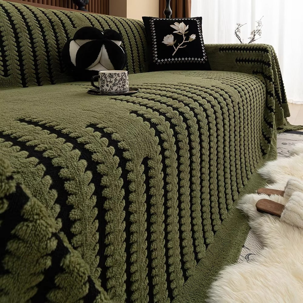 Soft Tufted Plush Velvet Couch Throw