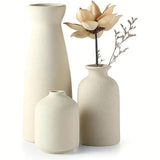Speckled Ceramic Vase Trio