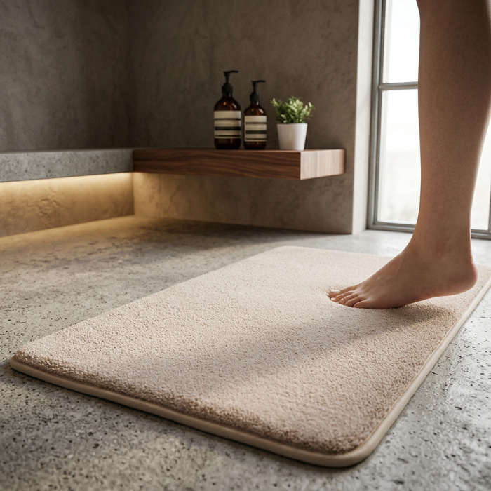 Absorbent Non-Slip Velvet Memory Foam Bath Mat
