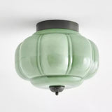 Elyra Green Glass Ceiling Lamp