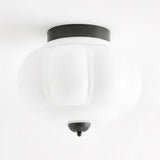 Elyra Green Glass Ceiling Lamp