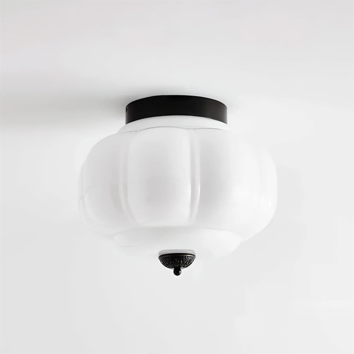 Elyra Green Glass Ceiling Lamp