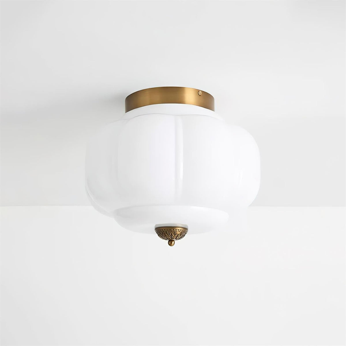 Elyra Green Glass Ceiling Lamp
