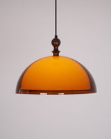 Solven Amber Acrylic Dome Pendant Light