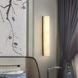 Kristy Linear Brass  Alabaster Wall Lamp