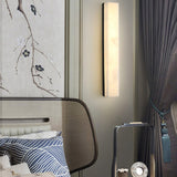 Isen Linear Brass Alabaster Wall Lamp