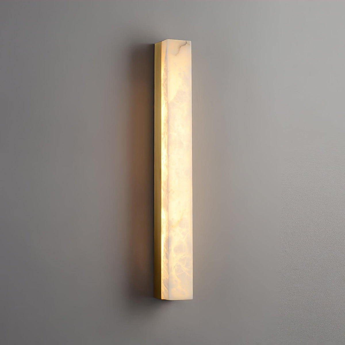 Kristy Linear Brass  Alabaster Wall Lamp