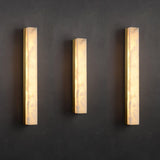 Kristy Linear Brass  Alabaster Wall Lamp