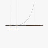 Aria Modern Long LED Pendant Light Black Metal Dining Room