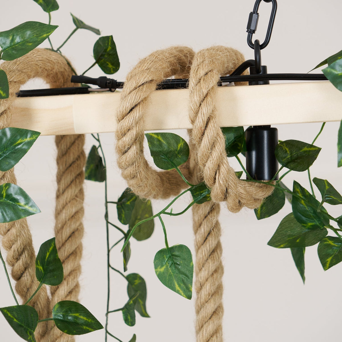 Quoro Hemp Rope Industrial Grenade Chandelier