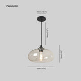 Valentina Modern Bread Shaped Glass Pendant Light, 6 Colour