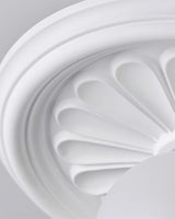 Ivorelle Vintage Carved Ceiling Light with Globe Shade