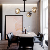 Arisha Modern Globe Lava 3 Pendant Light Fixture