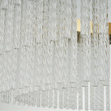 Kristy Modern Spiral Crystal Ring /Rectangle Chandelier, Gold
