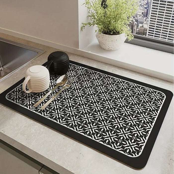 Absorbent Quick-Dry Kintsugi Mandala Dish Mat