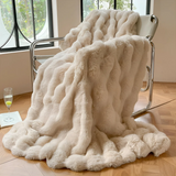 Comfortably Soft Ribbed Fleece Blanket