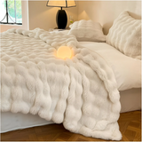 Comfortably Soft Ribbed Fleece Blanket