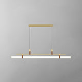 Inari Modern Linear Metal Pendant Light,Black/Gold