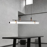 Inari Modern Linear Metal Pendant Light,Black/Gold