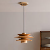 Axis Mid Century Walnut Pendant Light
