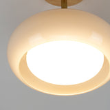 Charlotte Flush Mount Ceiling Light Glass Wood &Orange&White