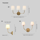 Victor Wall Lamp Black Bronze Fabric
