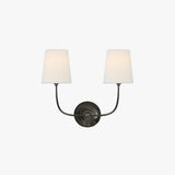 Victor Wall Lamp Black Bronze Fabric