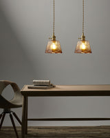 Amberlyn Vintage Amber Glass Pendant Light