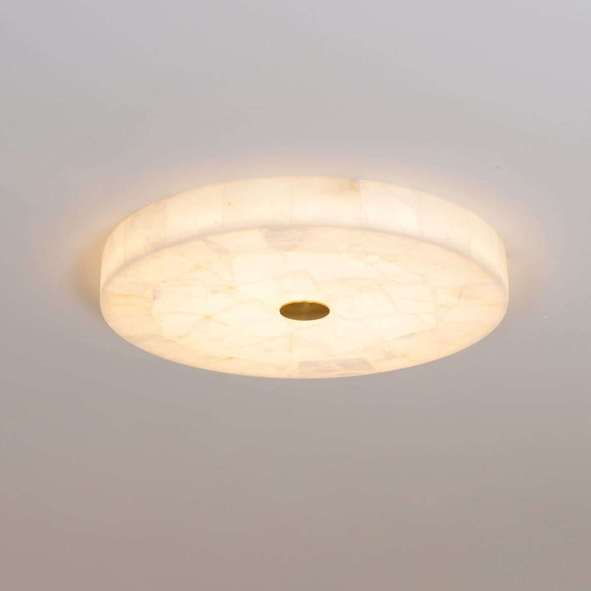 Delya Round Alabaster Ceiling Lamp