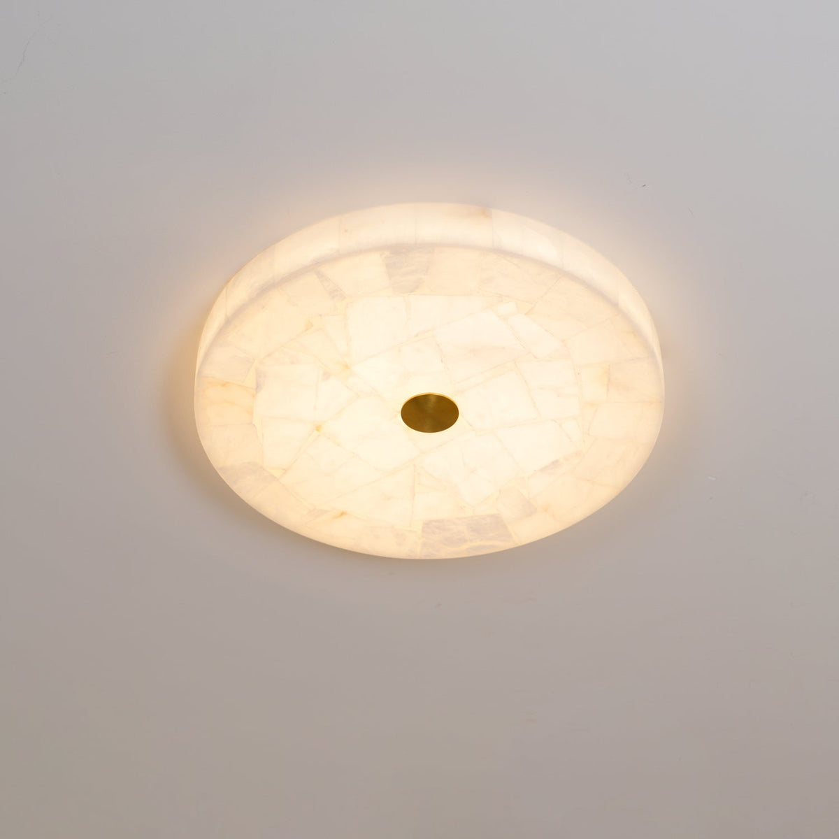 Delya Round Alabaster Ceiling Lamp