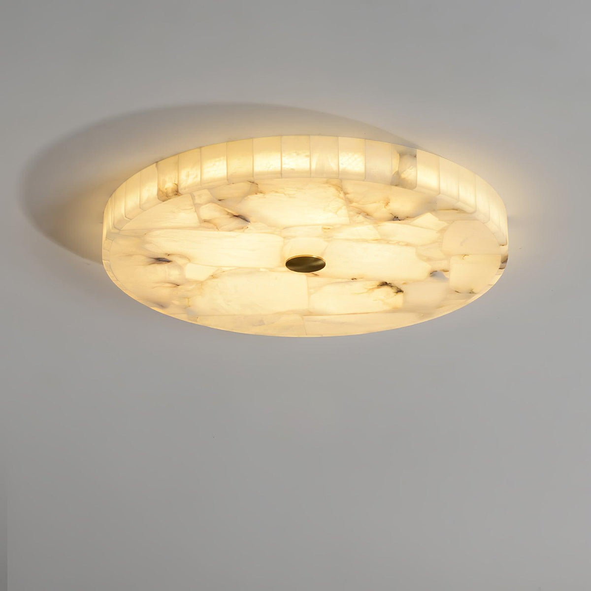 Delya Round Alabaster Ceiling Lamp