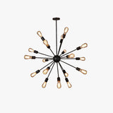 Austin Industrial Chandelier Black Restaurant Dining Room Metal