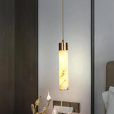 Dike White Alabaster Pendant Light