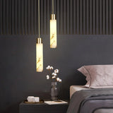 Dike White Alabaster Pendant Light