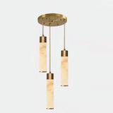 Dike White Alabaster Pendant Light