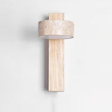 Jovan Wall Light Travertine Wood