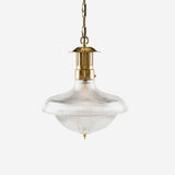 Orvel Clear Ribbed Glass Pendant Light