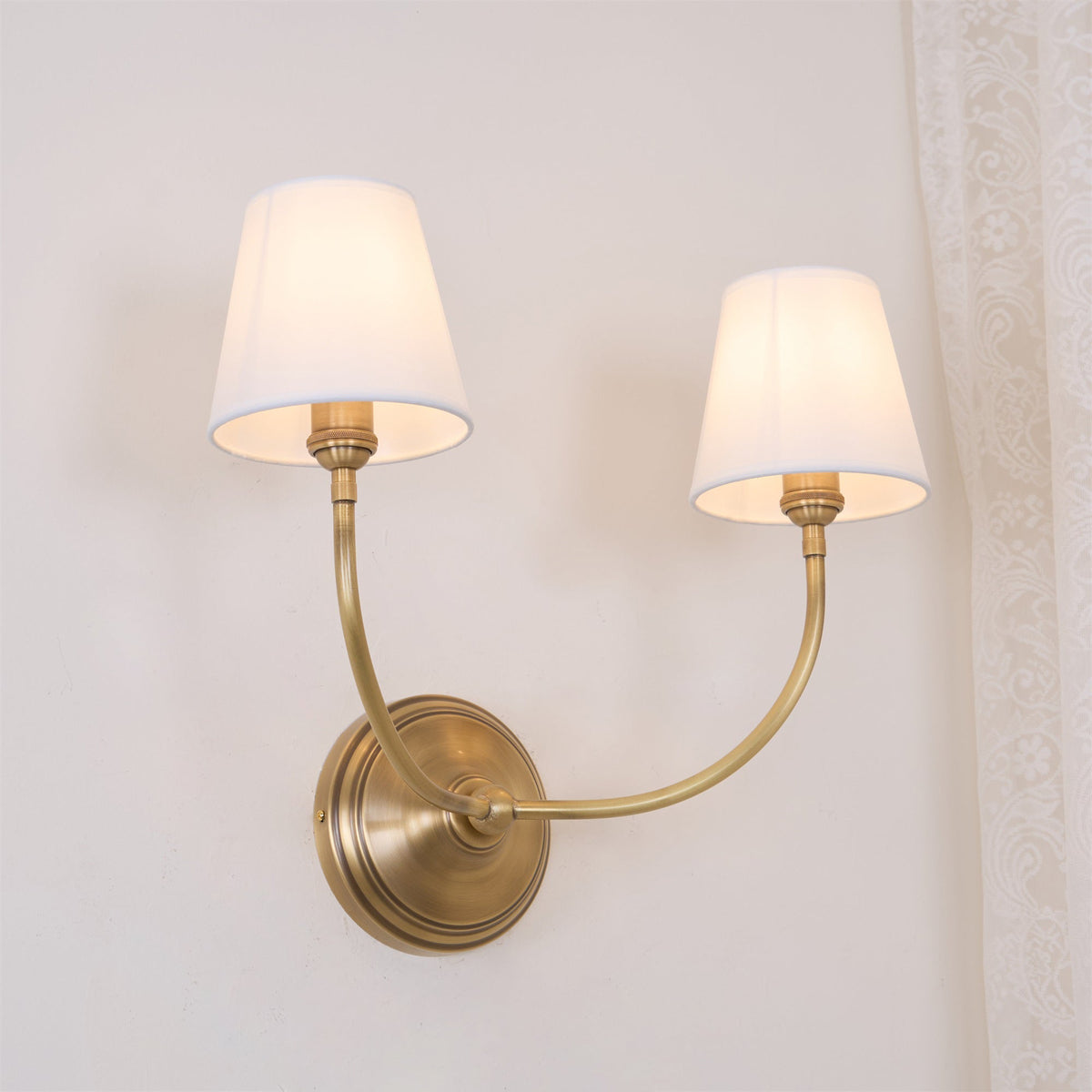 Victor Wall Lamp Black Bronze Fabric