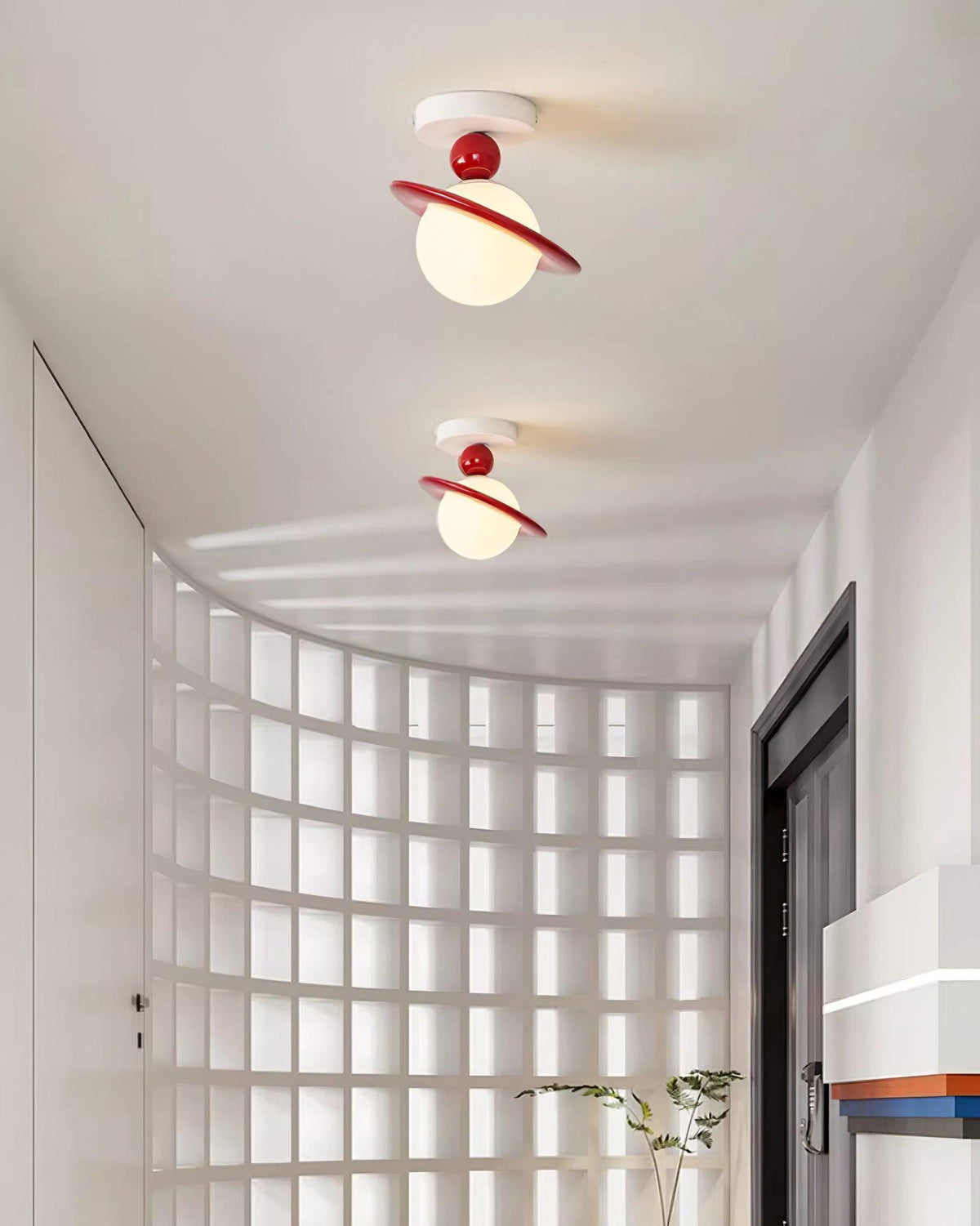 Pivoro Red and White Ceiling Light