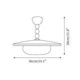 Muto Ceiling Light Walnut Color & White Imitation Alabaster