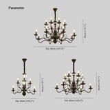 Silva Chandelier  Rustic Glass Living Room Bedroom
