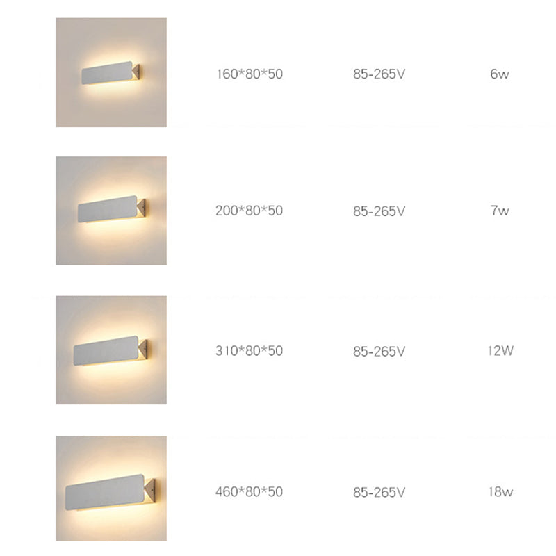 Arisha LED Metal Indoor Wall Lamp Rotatable, White