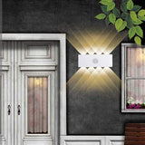 Ray Modern Simple Metal/ Fixtures Up And Down LED Light Wall Lamp, Black/White