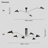 Jaler Industry Three Arm Ceiling Light