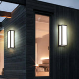Linae Modern Waterproof Metal Cross Outdoor Wall Lamp, Black